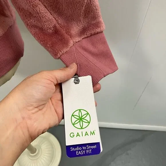 GAIAM | Dusty Pink Cowlneck Fleece Sweatshirt - Picture 10 of 11